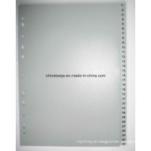 31 Pages Grey Color PP Index Divider, China Manufacturer of Index Divider, China Factory of PP Index Divider